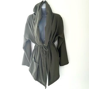 Akira Chicago Red Label Hunter Green Hooded Jacket Size Large